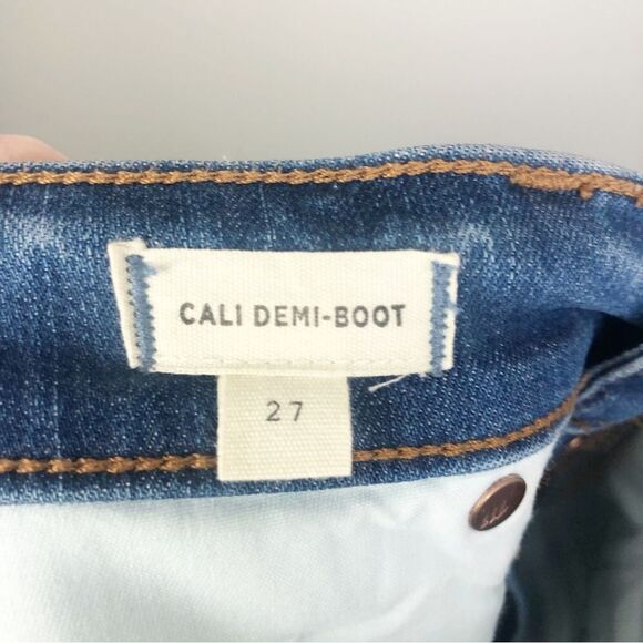MADEWELL | Cali Demi Boot Jeans Distressed Raw Hem Button Fly Women’s Size 27 - Picture 8 of 13